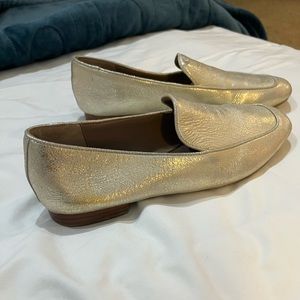 Donald J. Pliner Metallic Silver Halia Loafers Flats 7